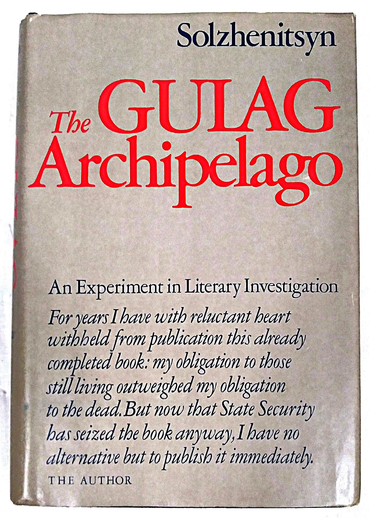 Image for The Gulag Archipelago, 1918-1956: An Experiment in Literary Investigation (English and Russian Edition) The Gulag Archipelago, 1918-1956: An Experiment in Literary Investigation (English and Russian Edition)