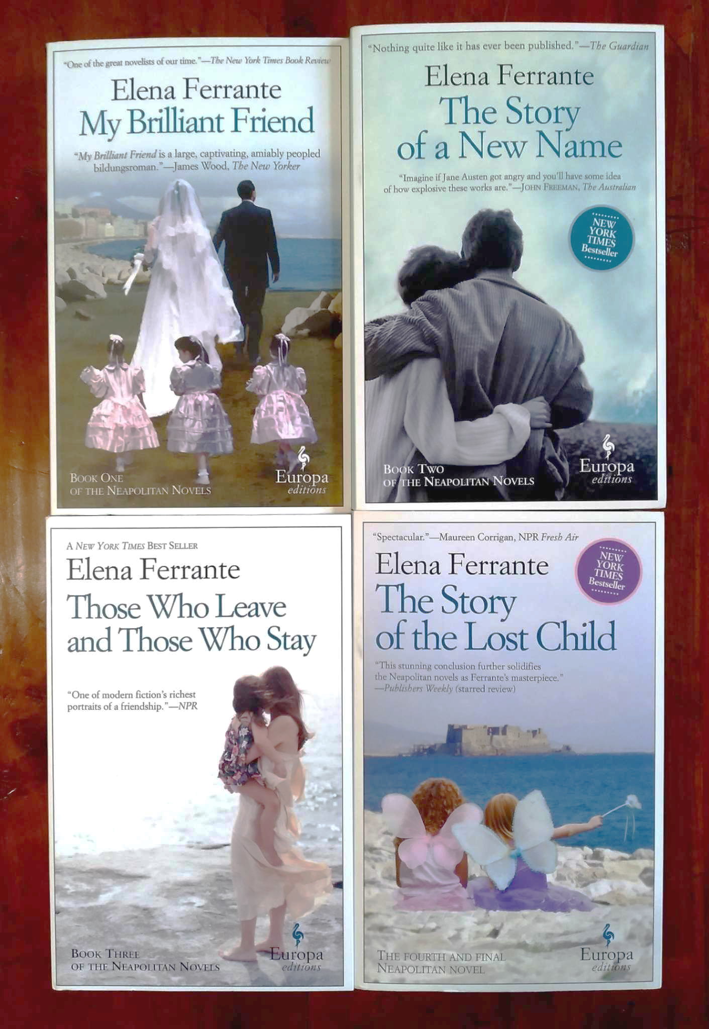 A lot of four (4) Elena Ferrante Neopolitan novels, complete