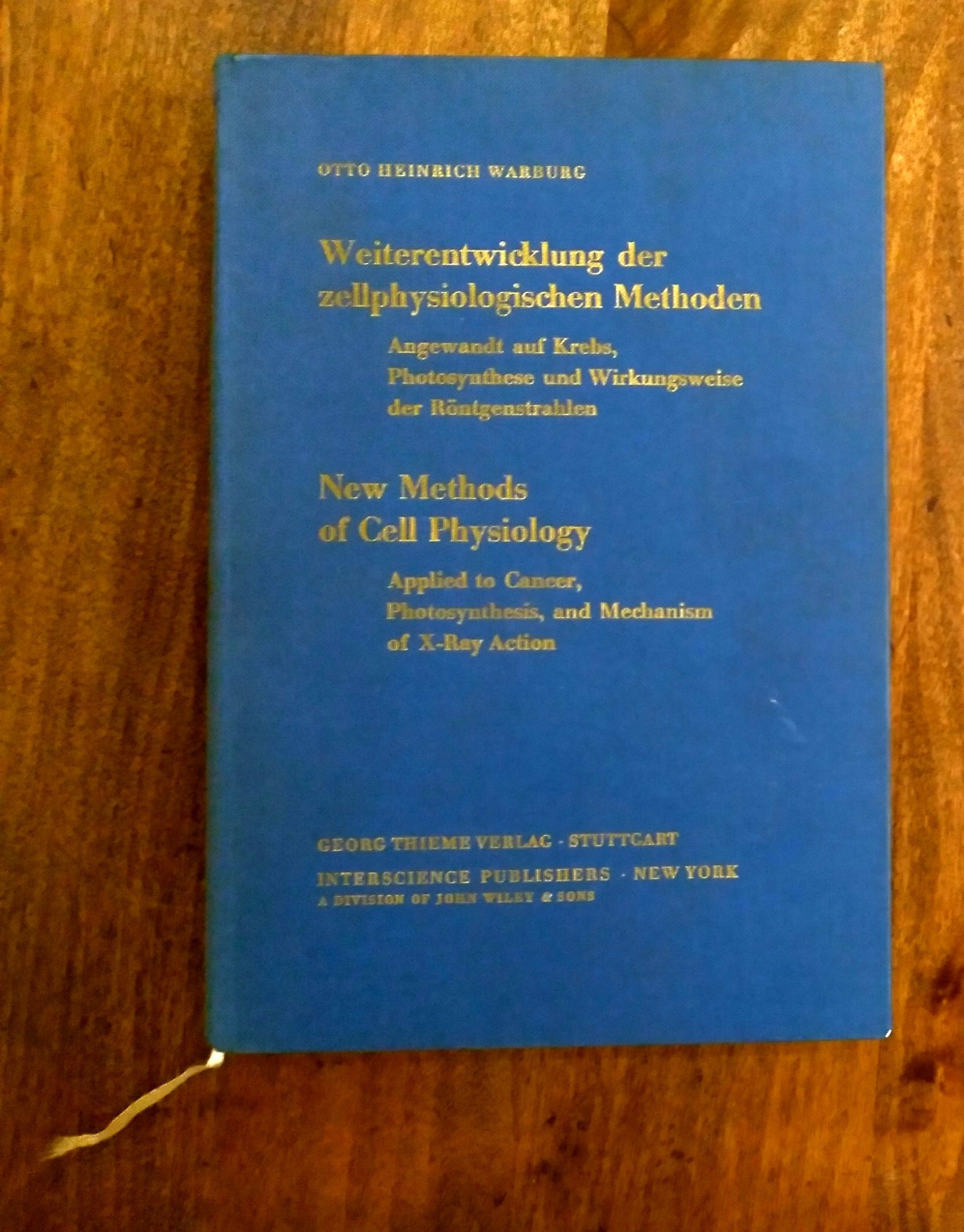 Weiterentwicklung der zellphysiologischen Methoden / New Methods of Cell Physiology