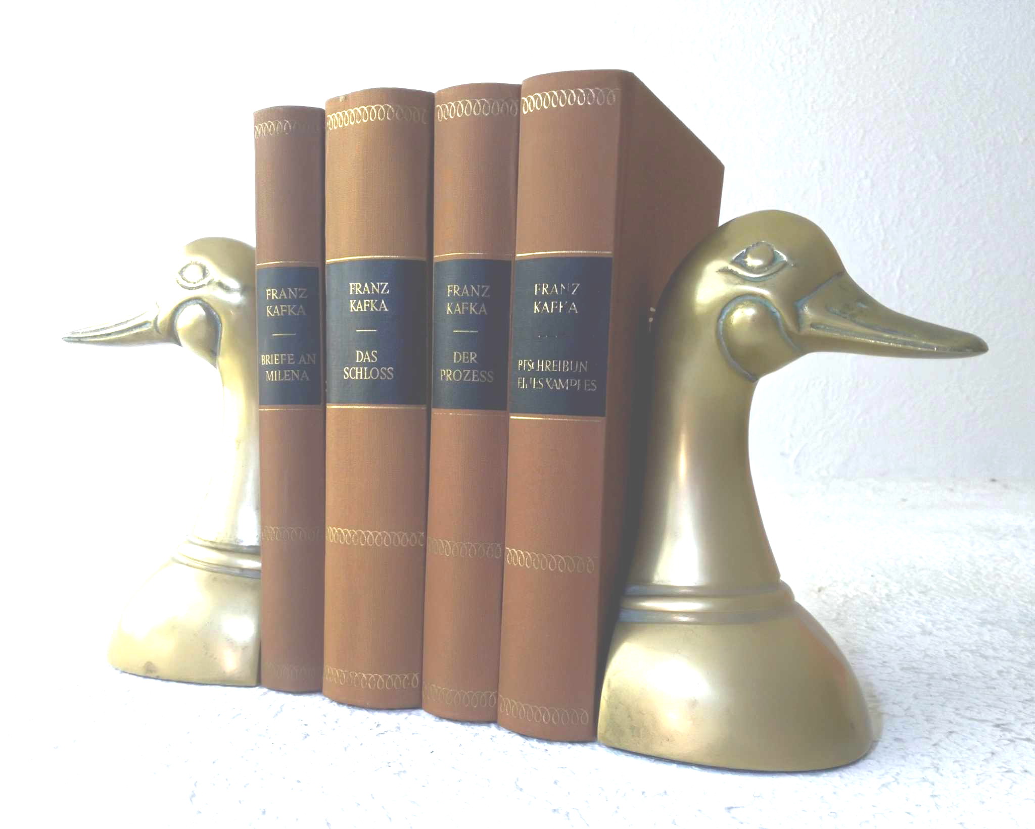 A lot of four (4) Franz Kafka novels: Beschreibung Eines Kampfes; Der Prozess; Das Schloss; Briefe an Milena