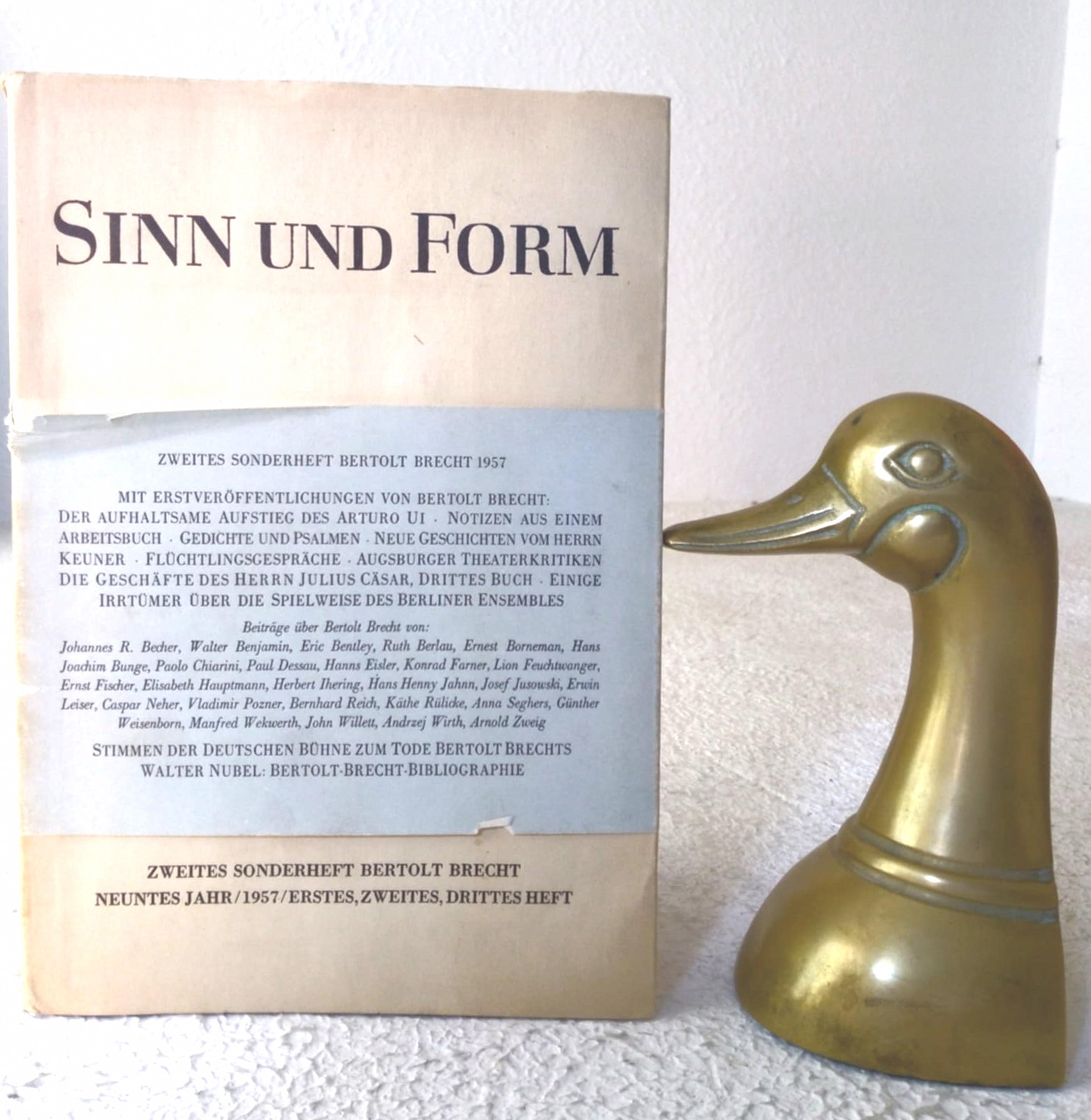Sinn und Form: Beitrage zur Literatur. Zweites Sonderheft Bertolt Brecht