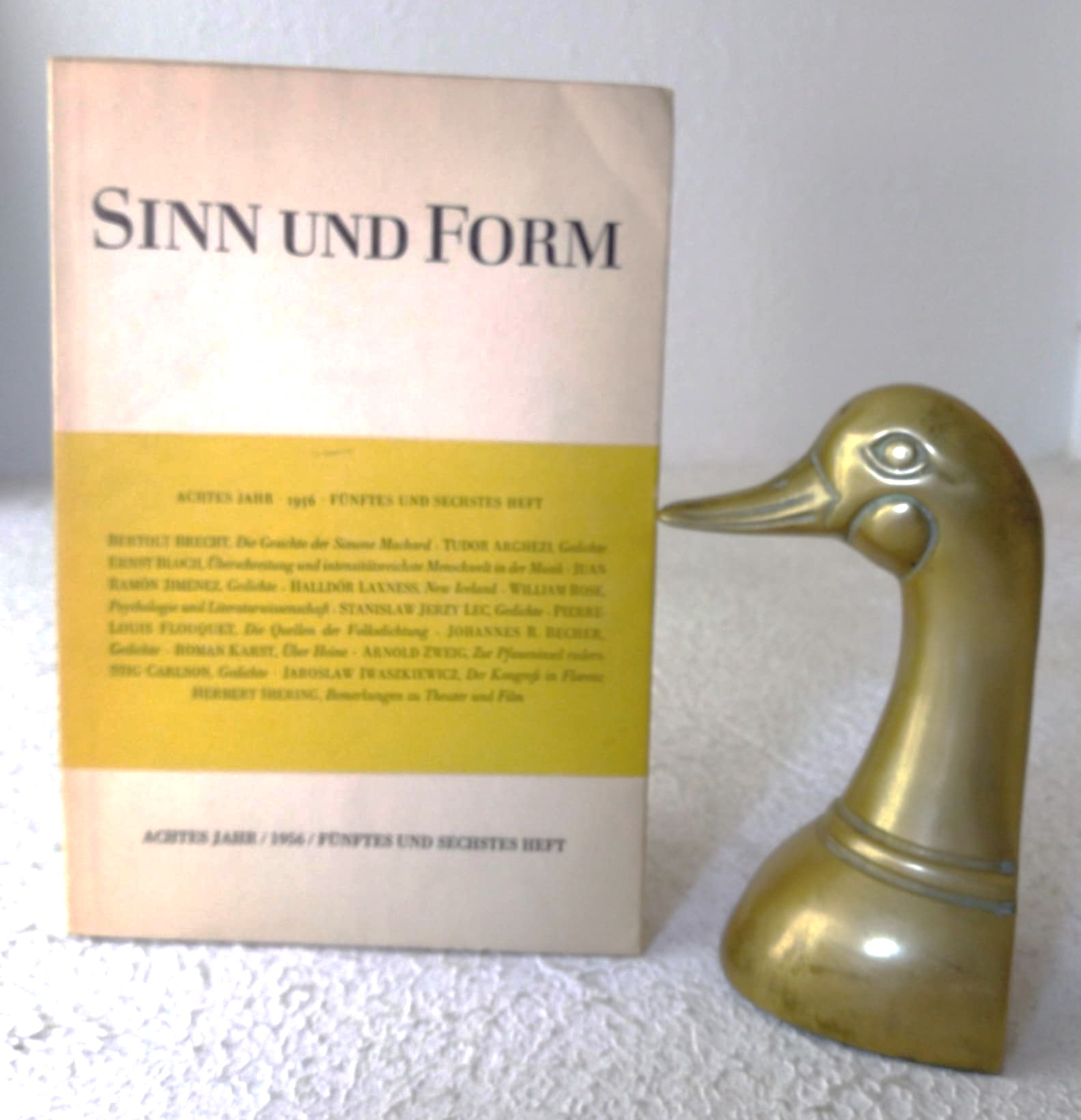 Sinn und Form: Beitrage zur Literatur. Zweites Sonderheft Bertolt Brecht, Funftes un dSechstes Heft