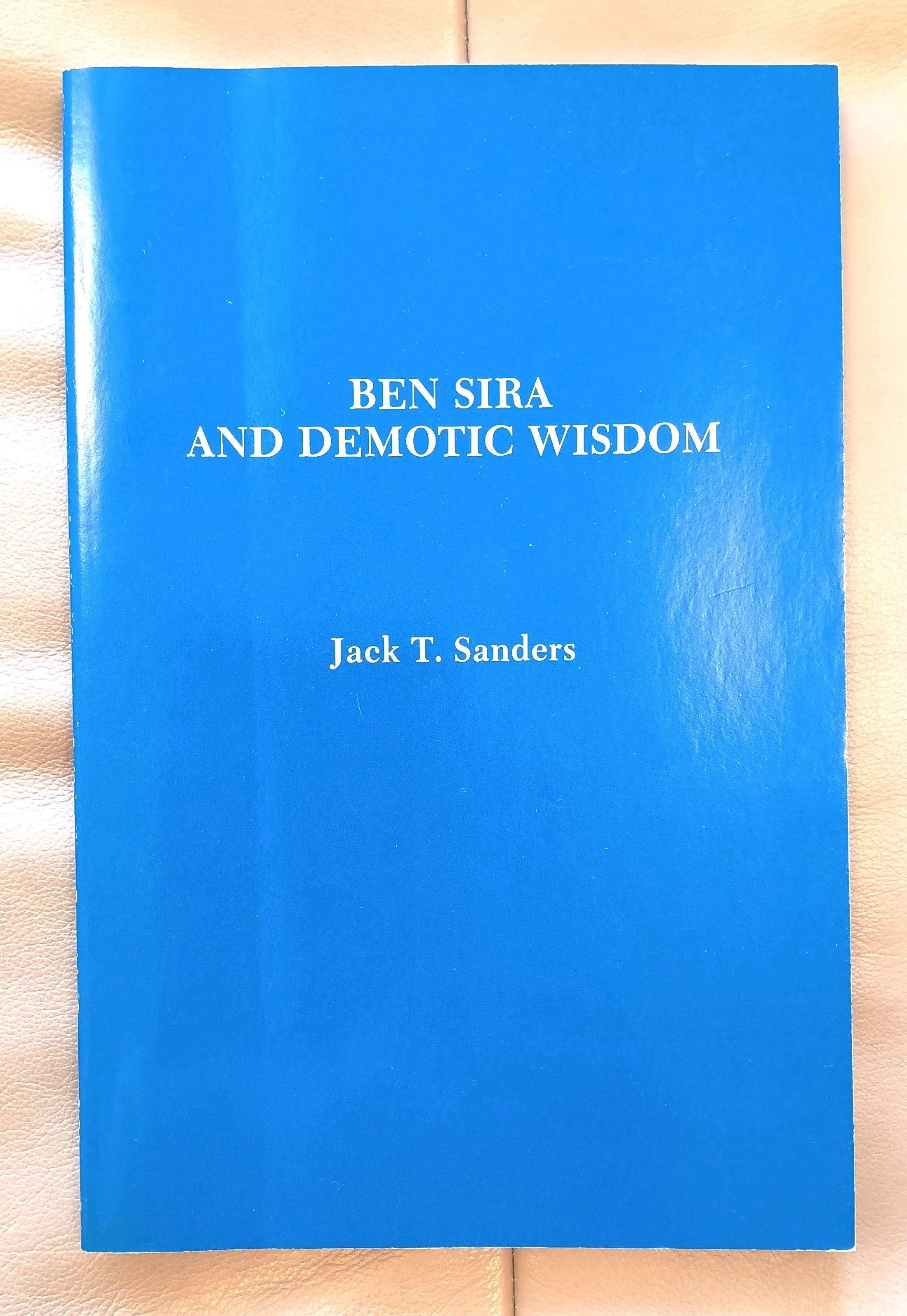 Ben Sira and Demotic Wisdom