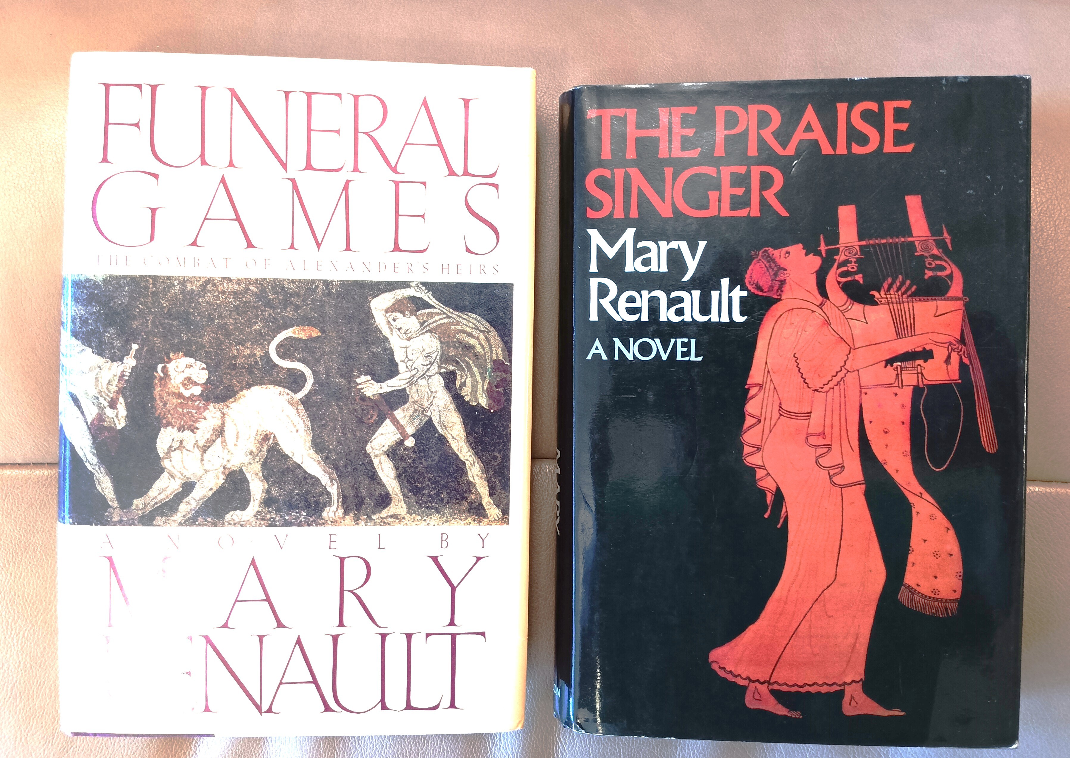 A lot of two (2) Mary Renault novels in First Edition: The Praise Singer; Funeral Games