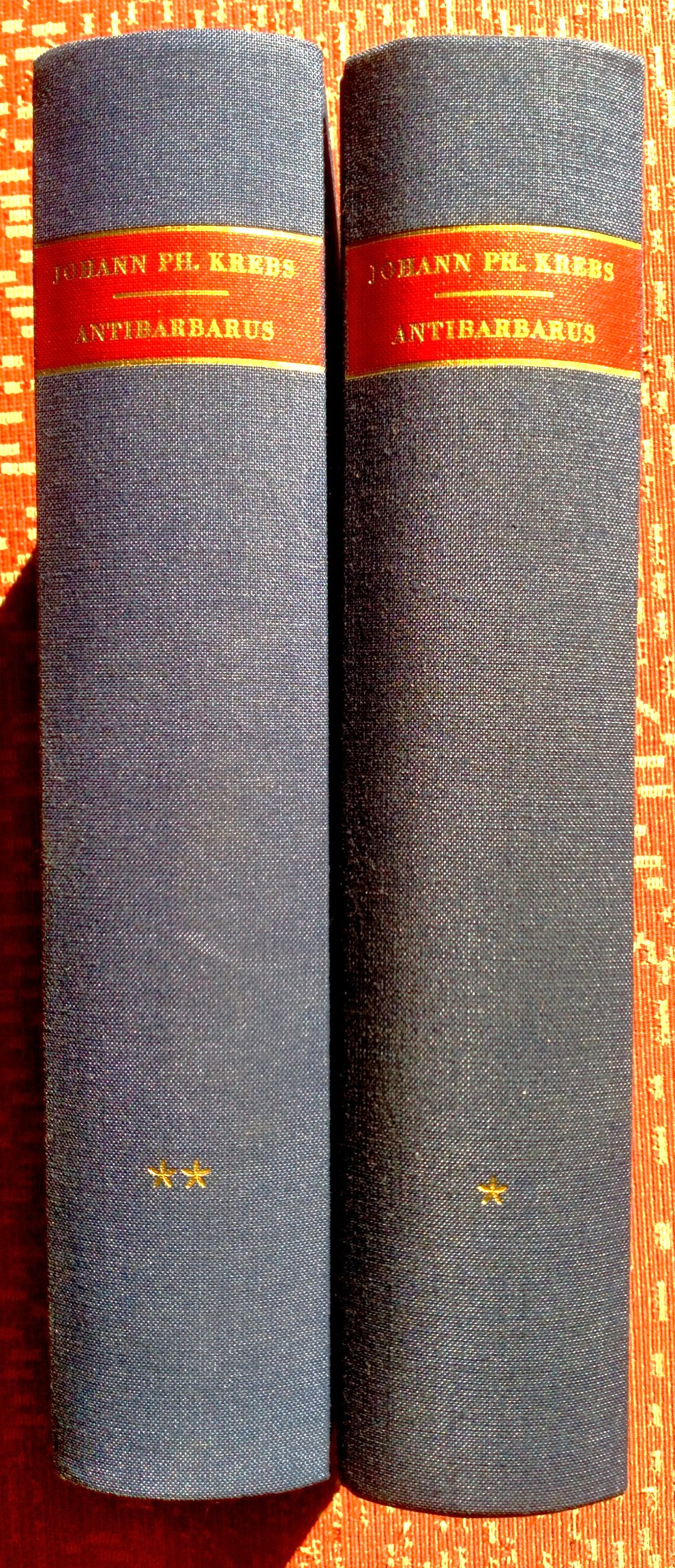 Antibarbarus der lateinischen Sprache. Band 1 + 2 (komplett). Nebst einem kurzen Abriss der Geschichte der Lateinsichen Sprache und Vorbemerkungen ber reine Latinitt