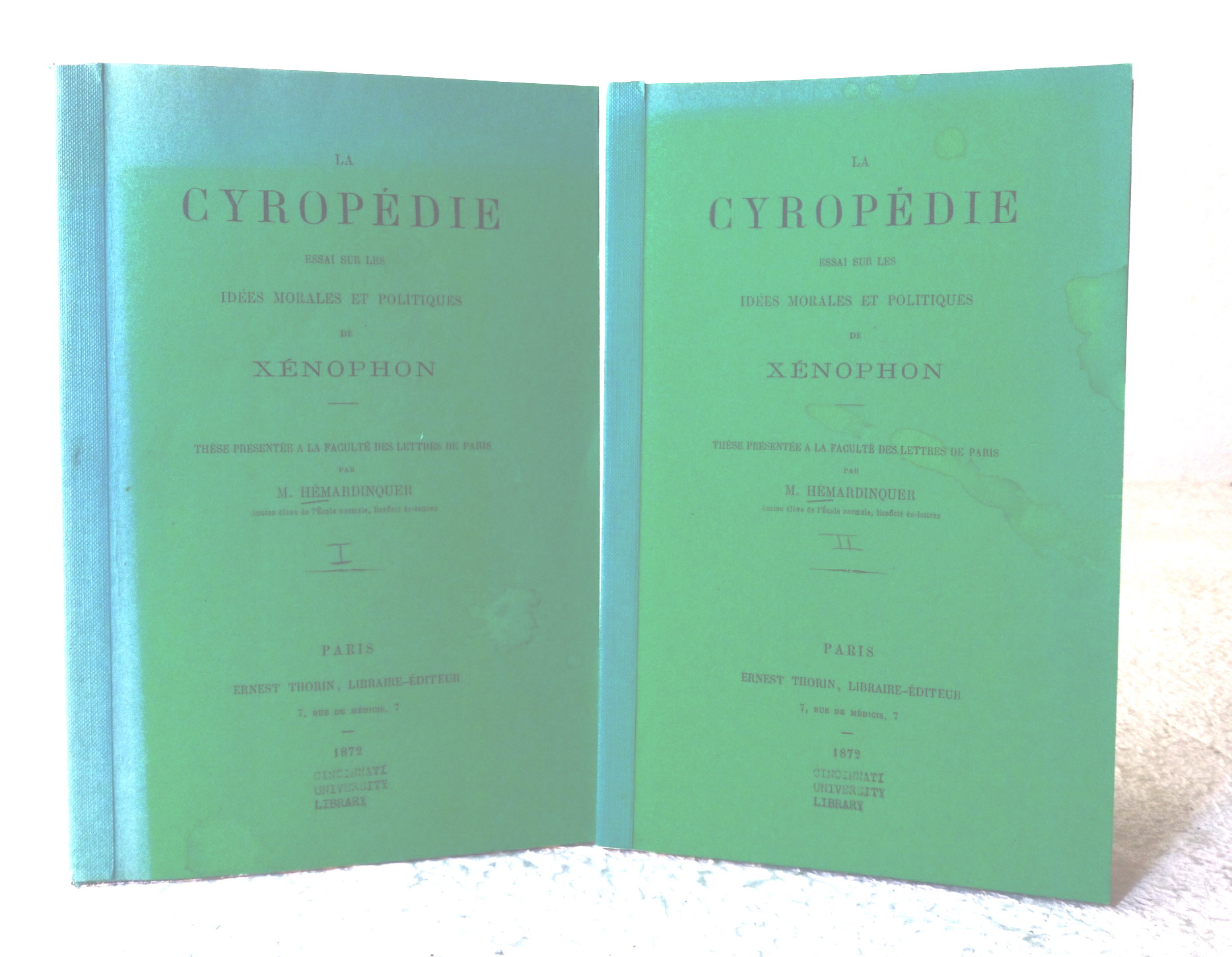 La Cyropedie essai sur les idees morales et politiques de Xenophon, Tome I, Tome II