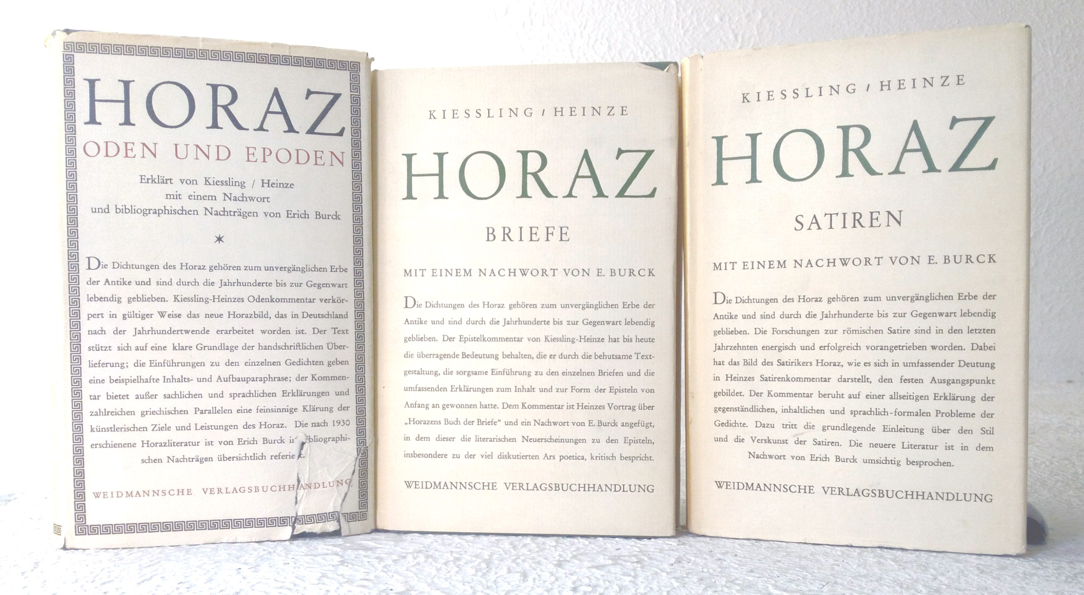 Oden und Epoden; Satiren; Briefe