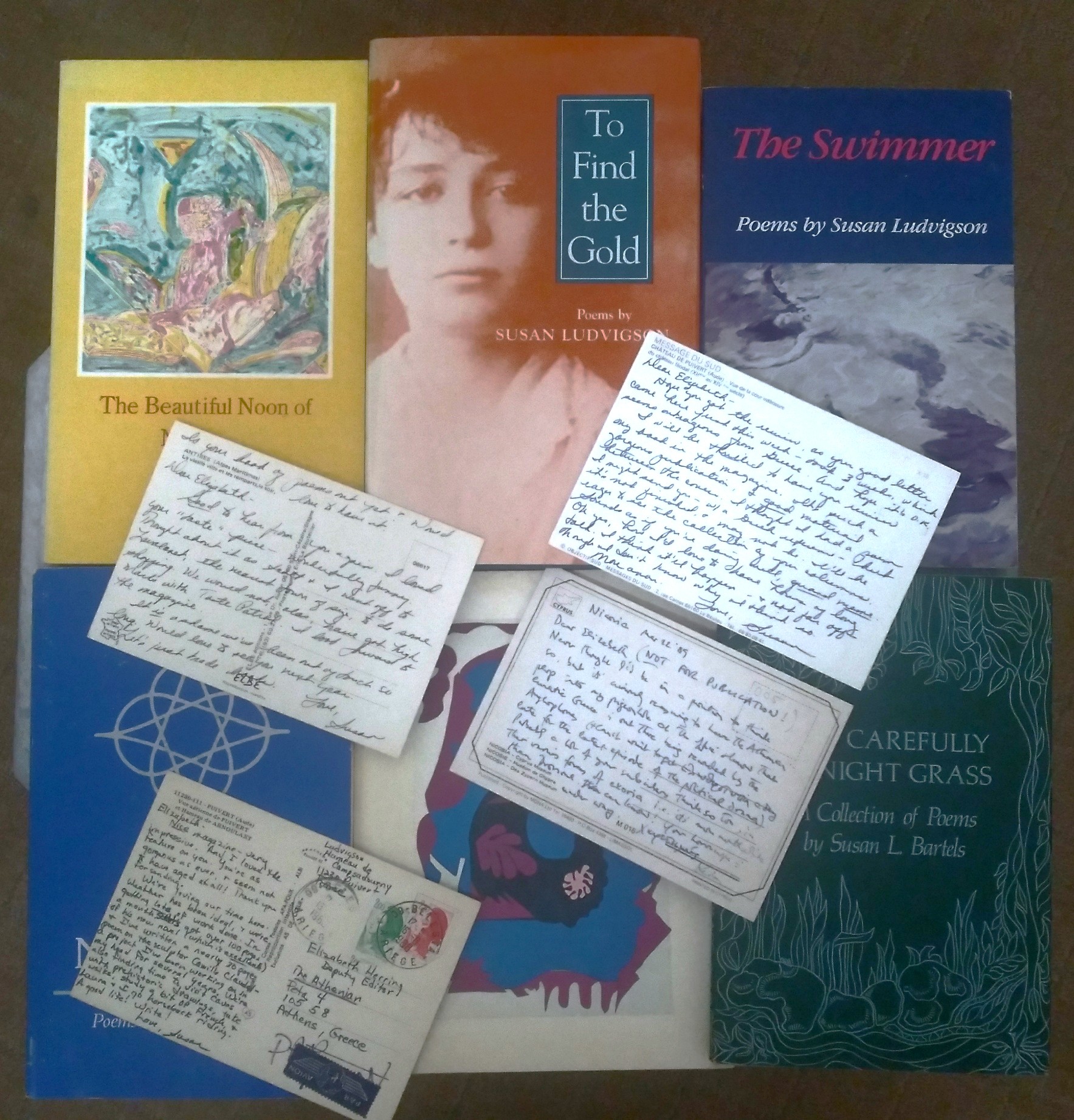A lot of five (5) Susan Ludvigson titles: The Beautiful Noon of No Shadow; Northern Lights; The Swimmer; Step Carefully in Night Grass; To Find the Gold
