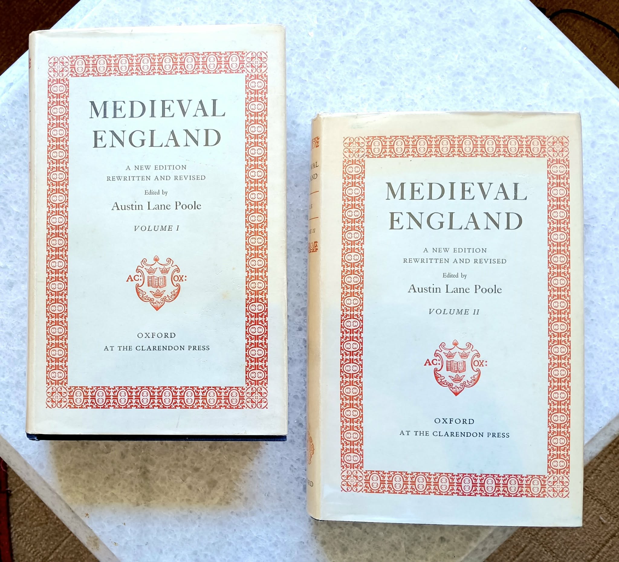 Medieval England, a new edition rewritten and revised, Volume I, Volume II